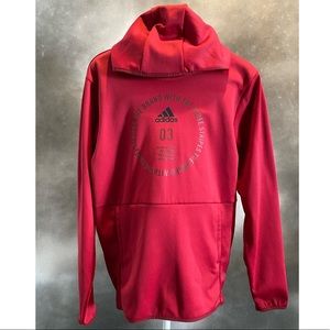 Adidas Mens Medium Red Hoodie Worn once in New condition.
